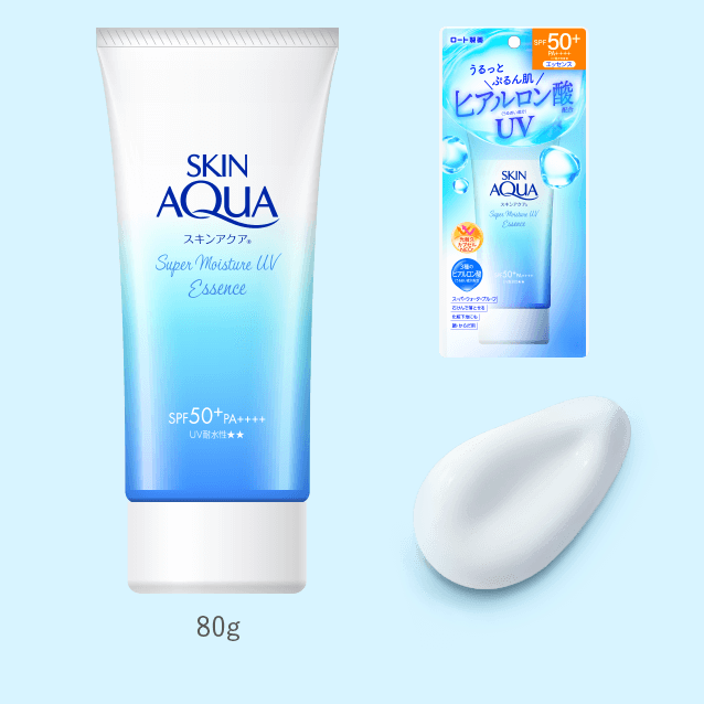 Rohto Skin Aqua UV Super Moisture Essence SPF 50+ PA++++ 80g - Snipetell