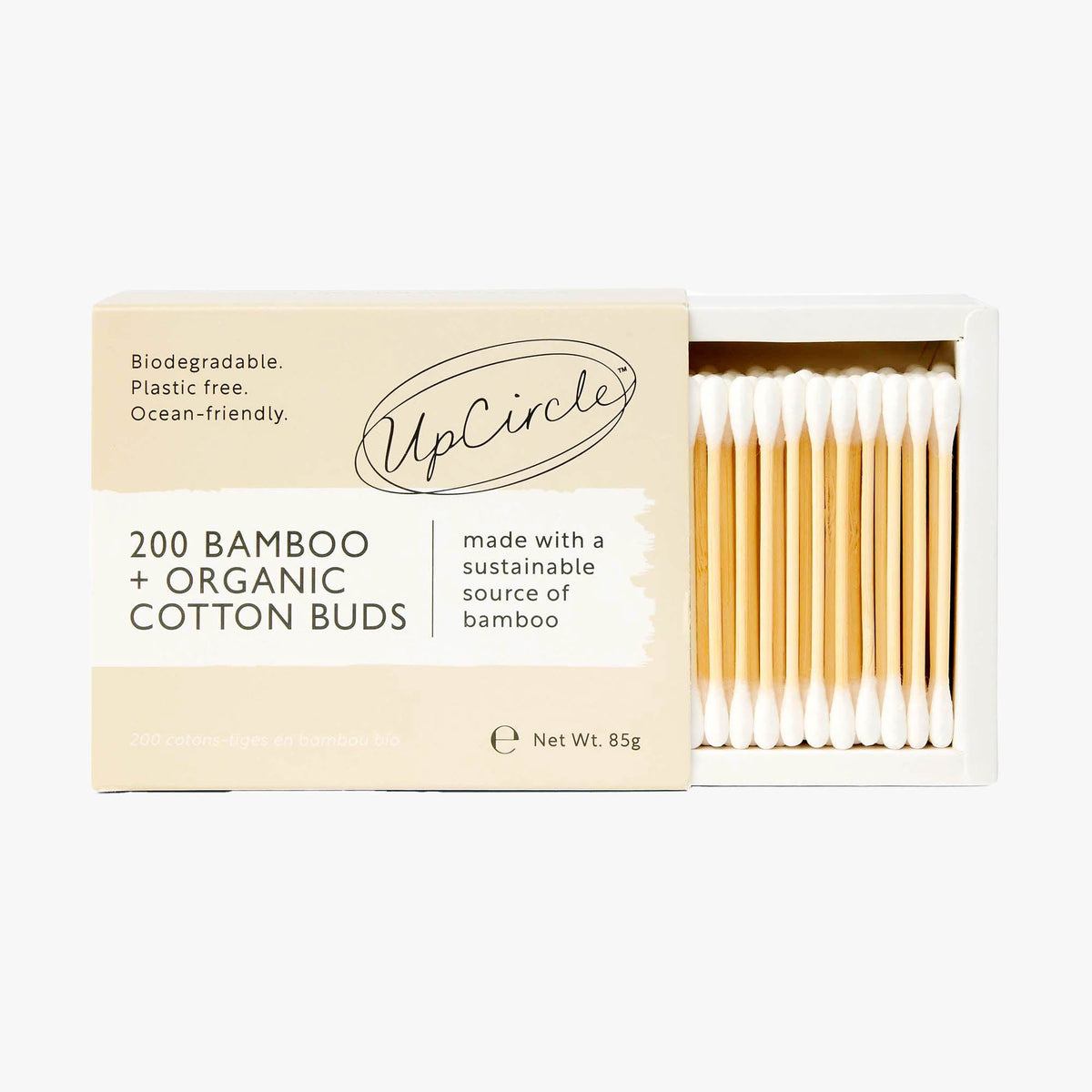Organic Bamboo Cotton Buds - 200 Pieces - Snipetell