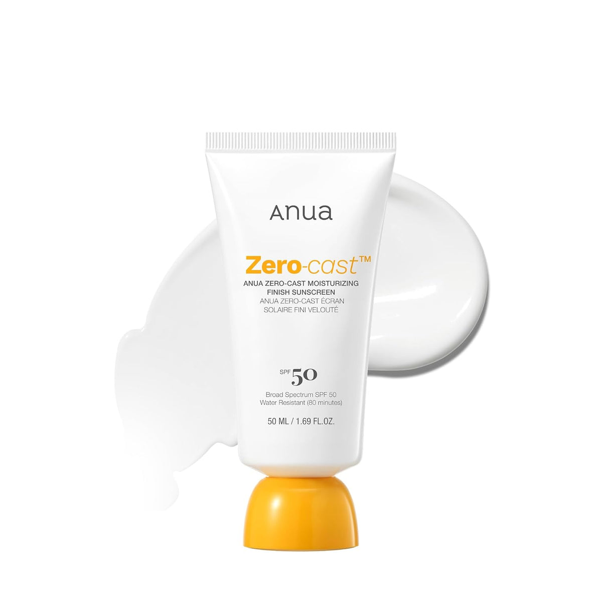 ANUA Zero-Cast Moisturizing Finish Sunscreen SPF50+ PA++++ - Snipetell