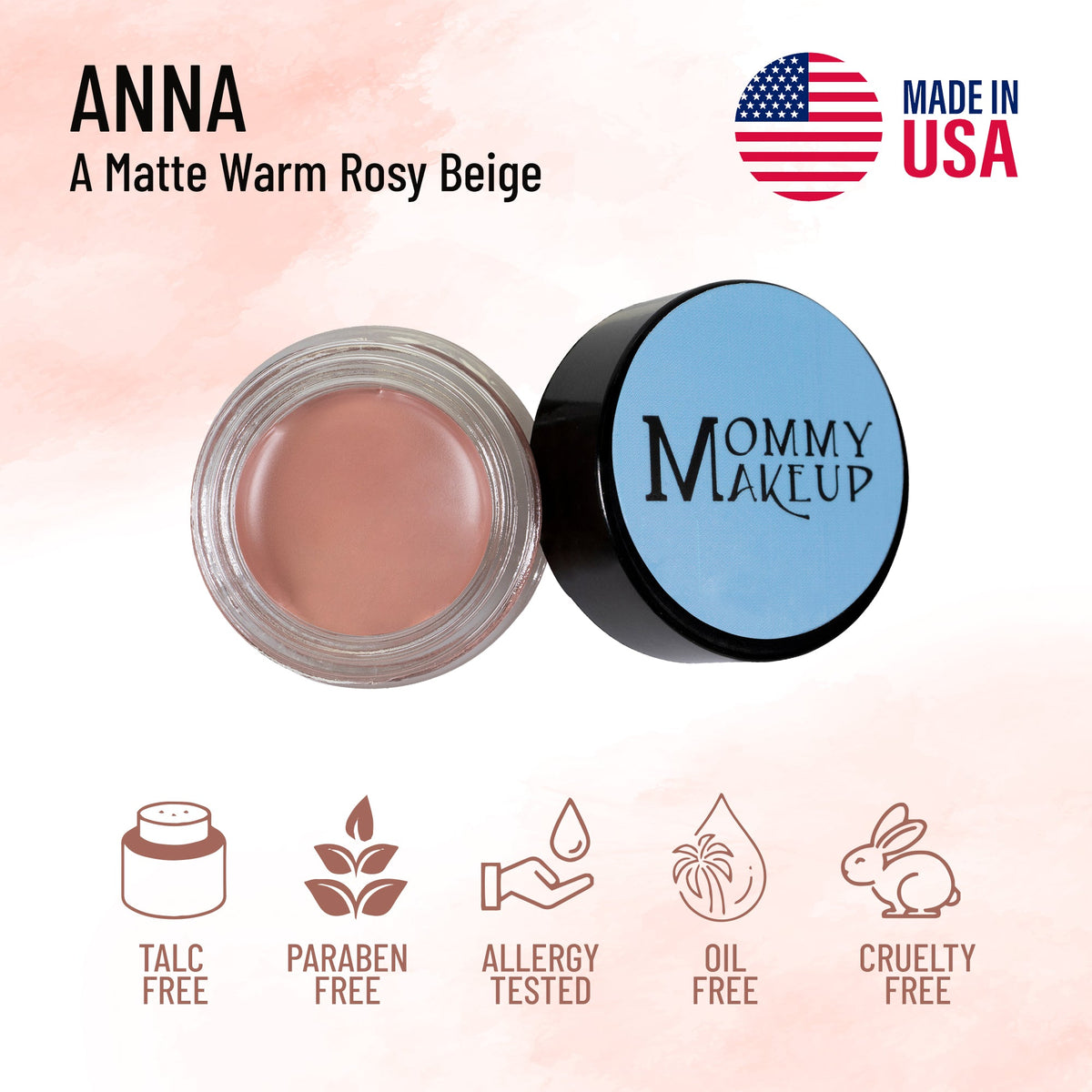 Anna Any Wear Creme - A Waterproof Multi-tasking creme to powder product for eyes, cheeks & lips. Can be worn anywhere - Snipetell