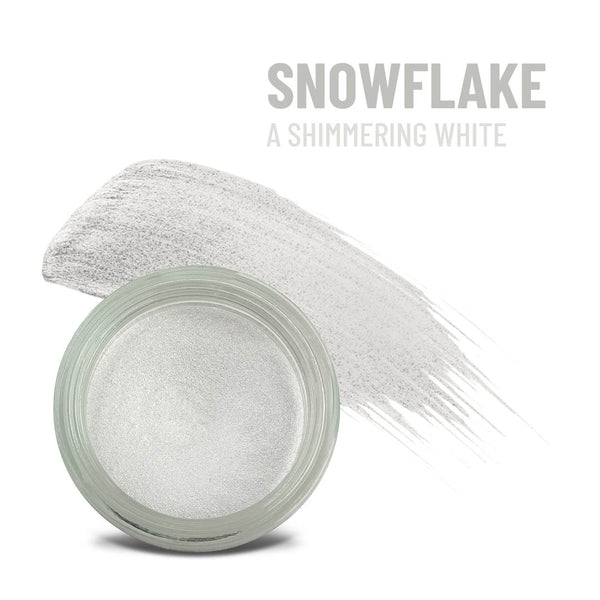 Snowflake Any Wear Creme - A Waterproof Multi-tasking creme to powder product for eyes, cheeks & lips. Can be worn anywhere - Snipetell