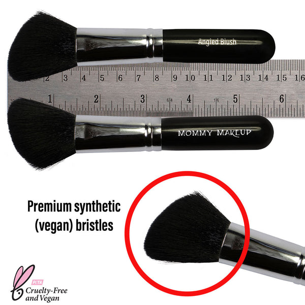 Angled Blush Brush - Hand cut, Vegan, Cruelty-free - Snipetell