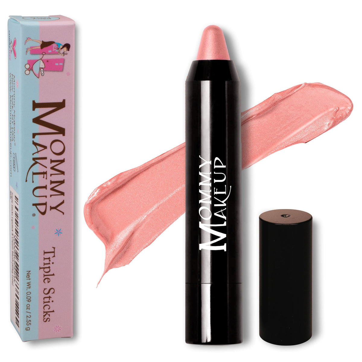 Triple Sticks Lipstick, Cream Blush, and Treatment in Riley Love - Snipetell
