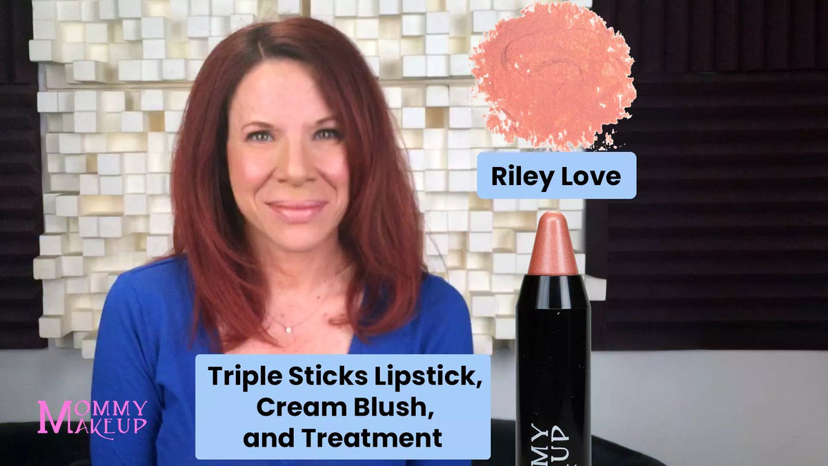 Triple Sticks Lipstick, Cream Blush, and Treatment in Riley Love - Snipetell