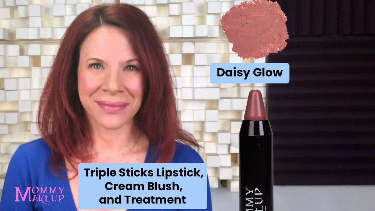 Triple Sticks Lipstick, Cream Blush, and Treatment in Daisy Glow - Snipetell