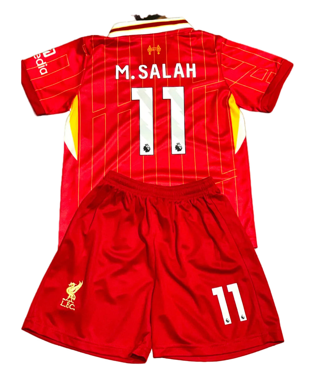 Mohamed Salah Liverpool Kids Jersey Set Soccer Football Toddler Youth Uniform Kit CustomKiddos.com