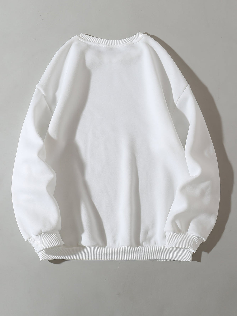 Spring Autumn High End Thin round Neck Skin Color Fleece Trendy Cartoon Cartoon Korean Urban Casual Pullover Women