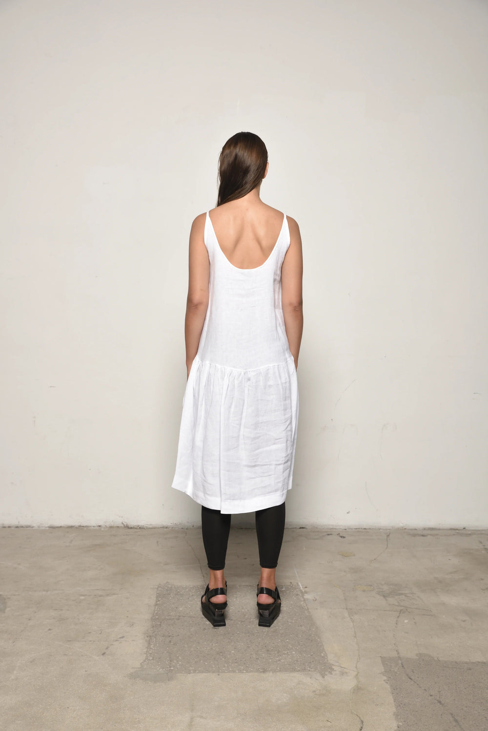 Linen Peplum Dress