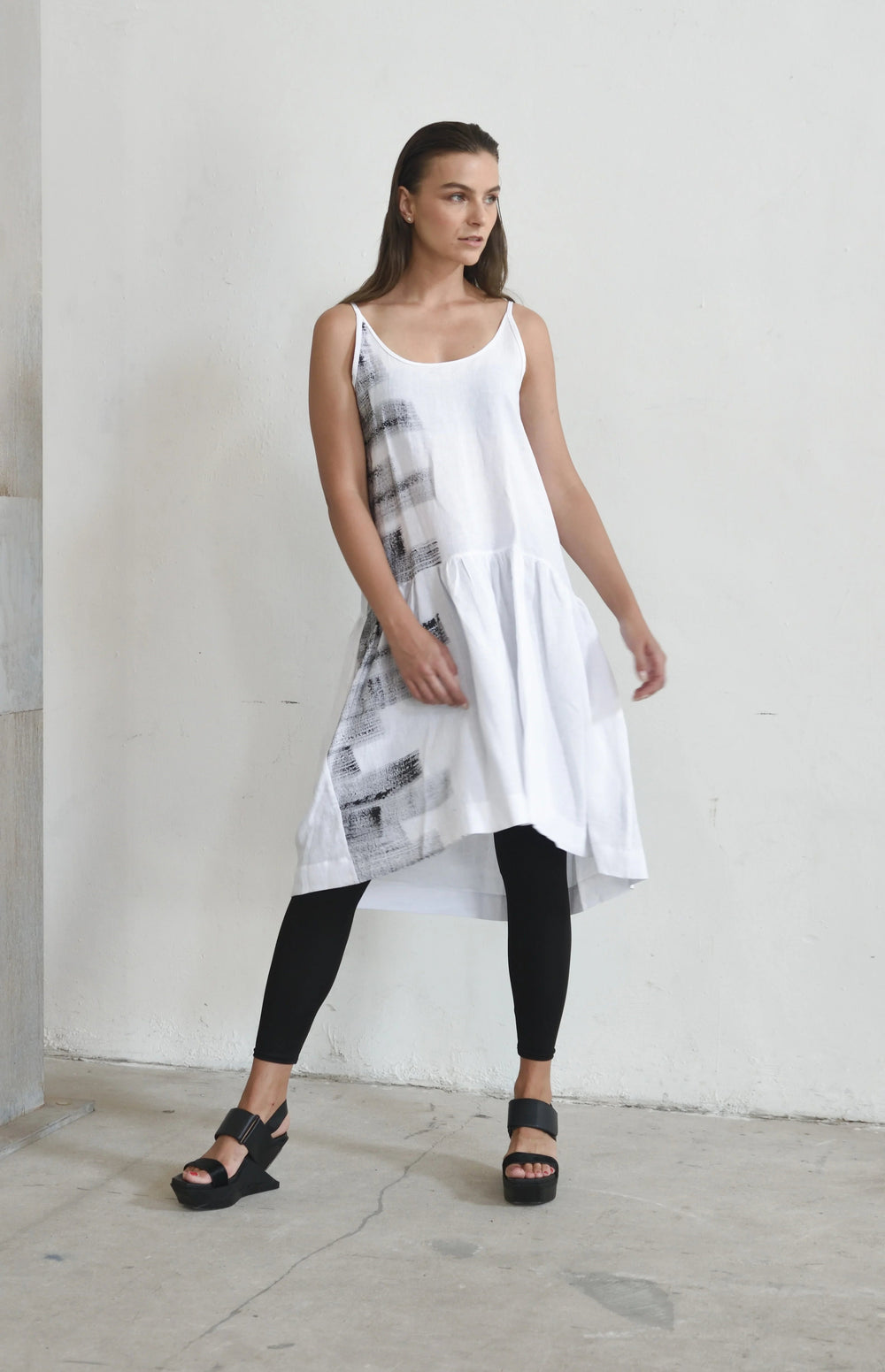 Linen Peplum Dress