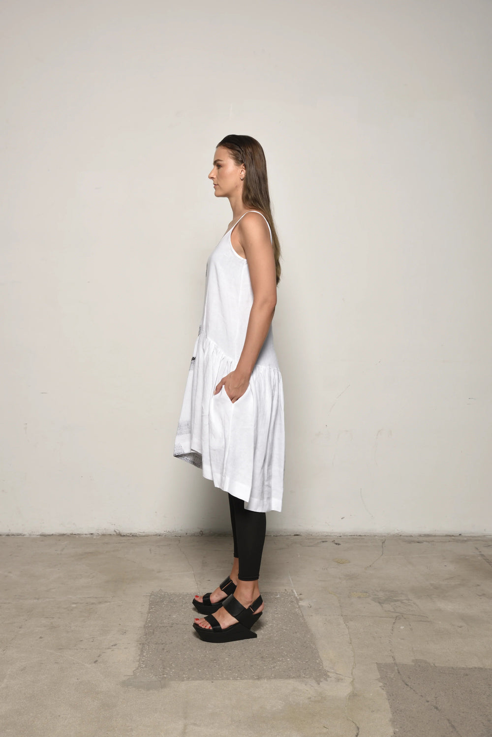 Linen Peplum Dress