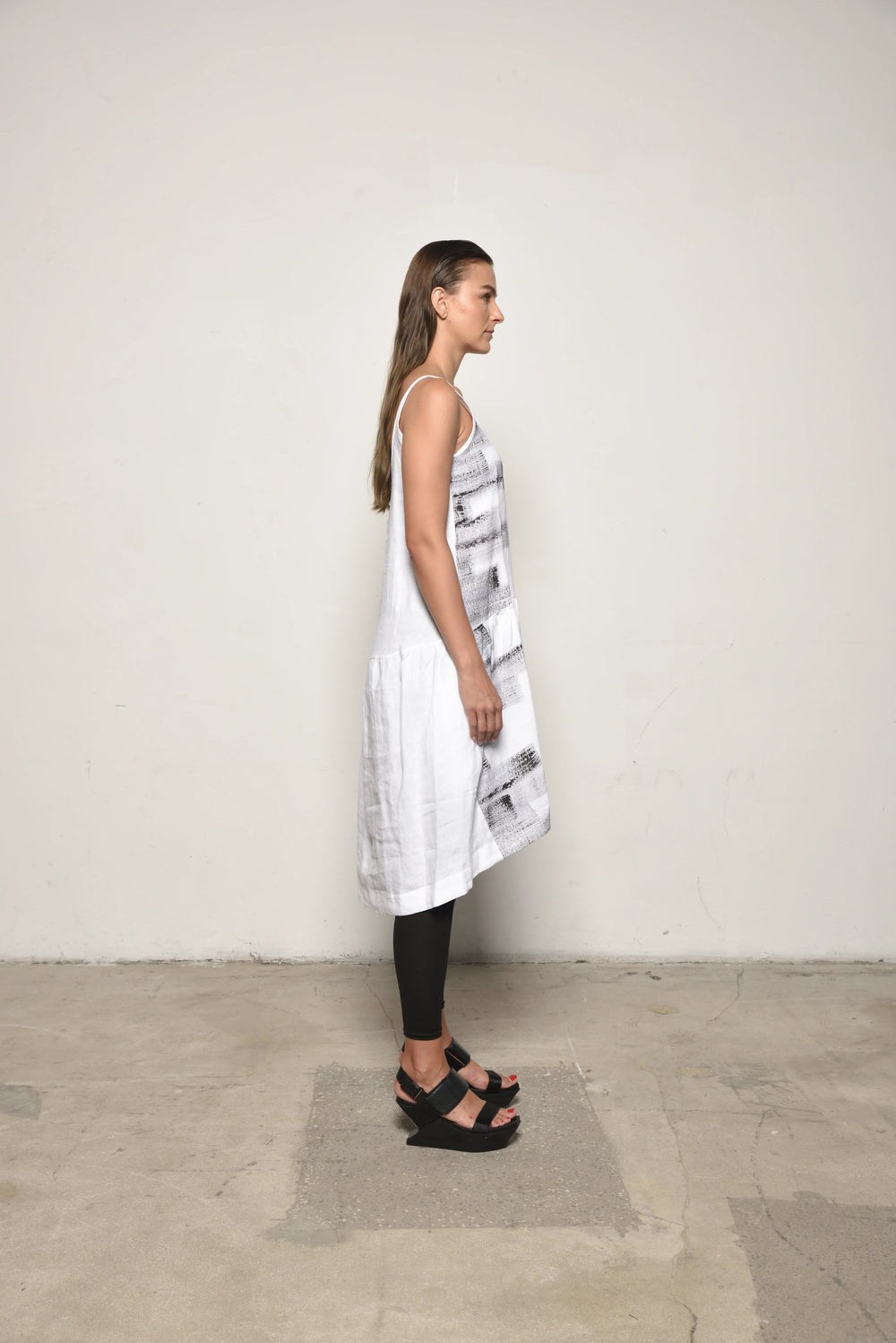 Linen Peplum Dress