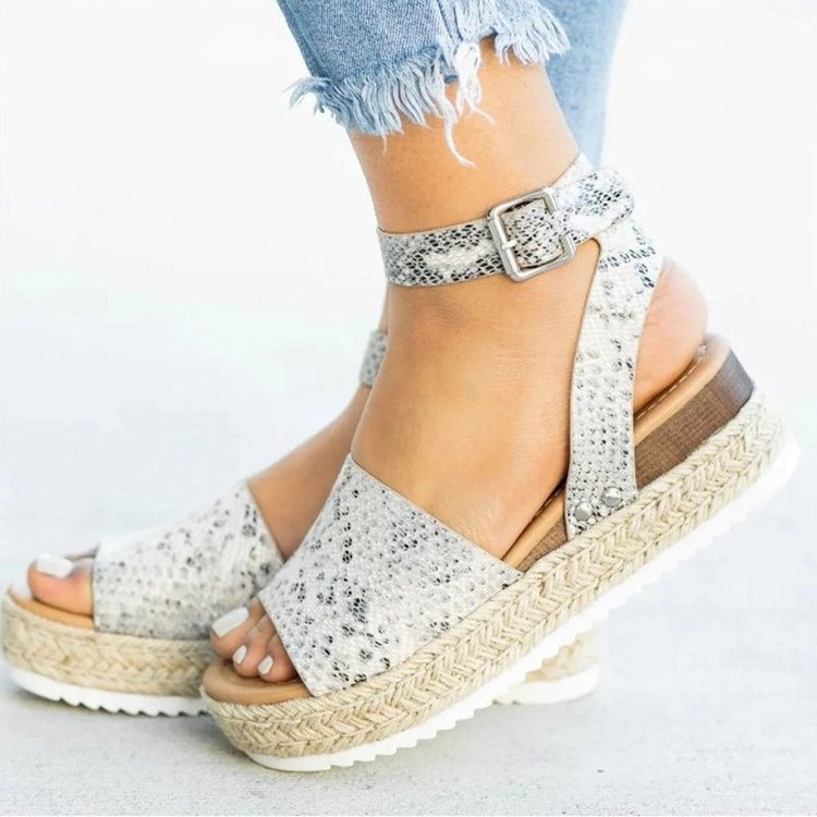 Women Sandals with Buckle Platform Wedge High Heel Sandals Women Sexy Sandals Women