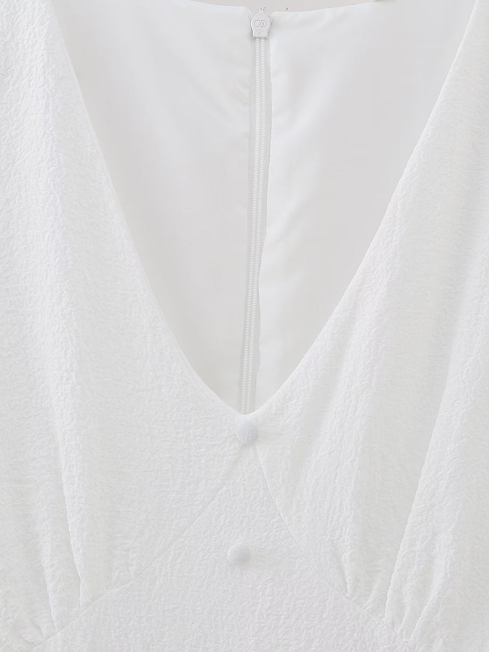 Summer Hollow Out Cutout Embroidered Mid Length Ruffled Dress White Ruffled Women