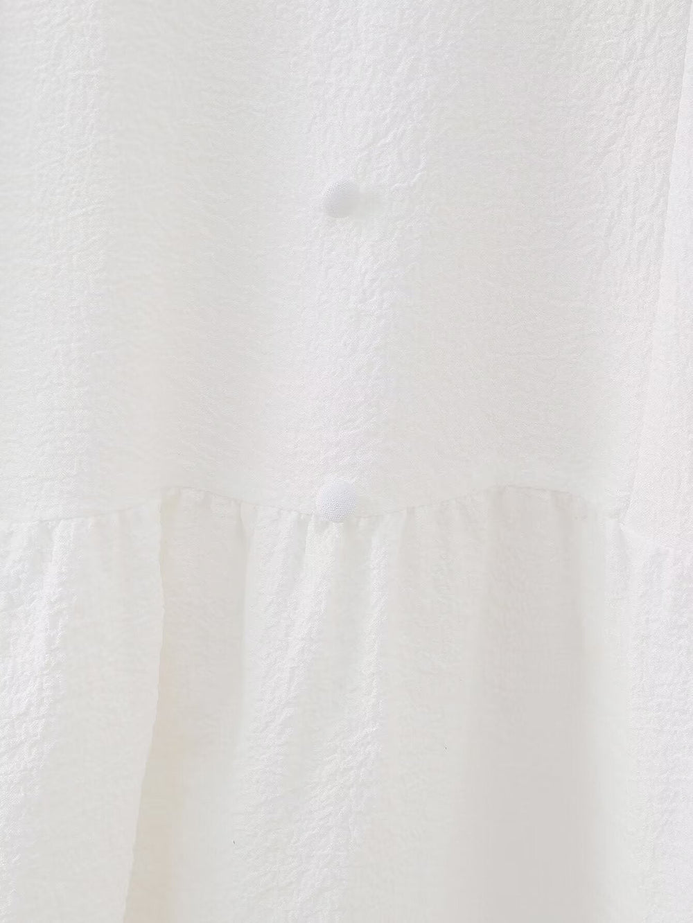 Summer Hollow Out Cutout Embroidered Mid Length Ruffled Dress White Ruffled Women