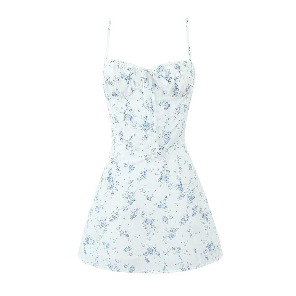 Summer Boning Corset Strap Sling Dress Backless Sexy Dress