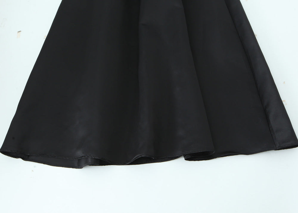 Women Solid Color Frill Strap Slim Fit Patchwork Casual Sling Dress