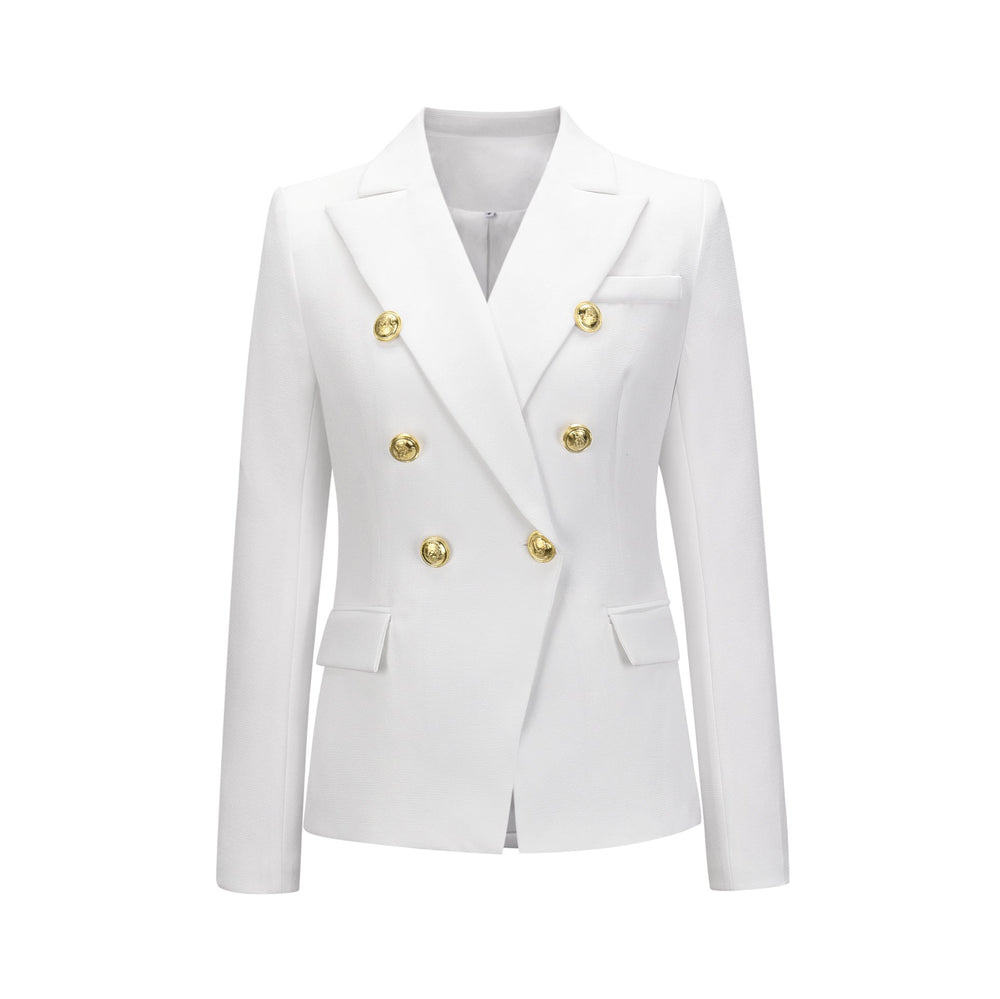 New Women Clothes Coat Autumn Winter Small Houndstooth Fashion Short Double Breasted Coat Blazer