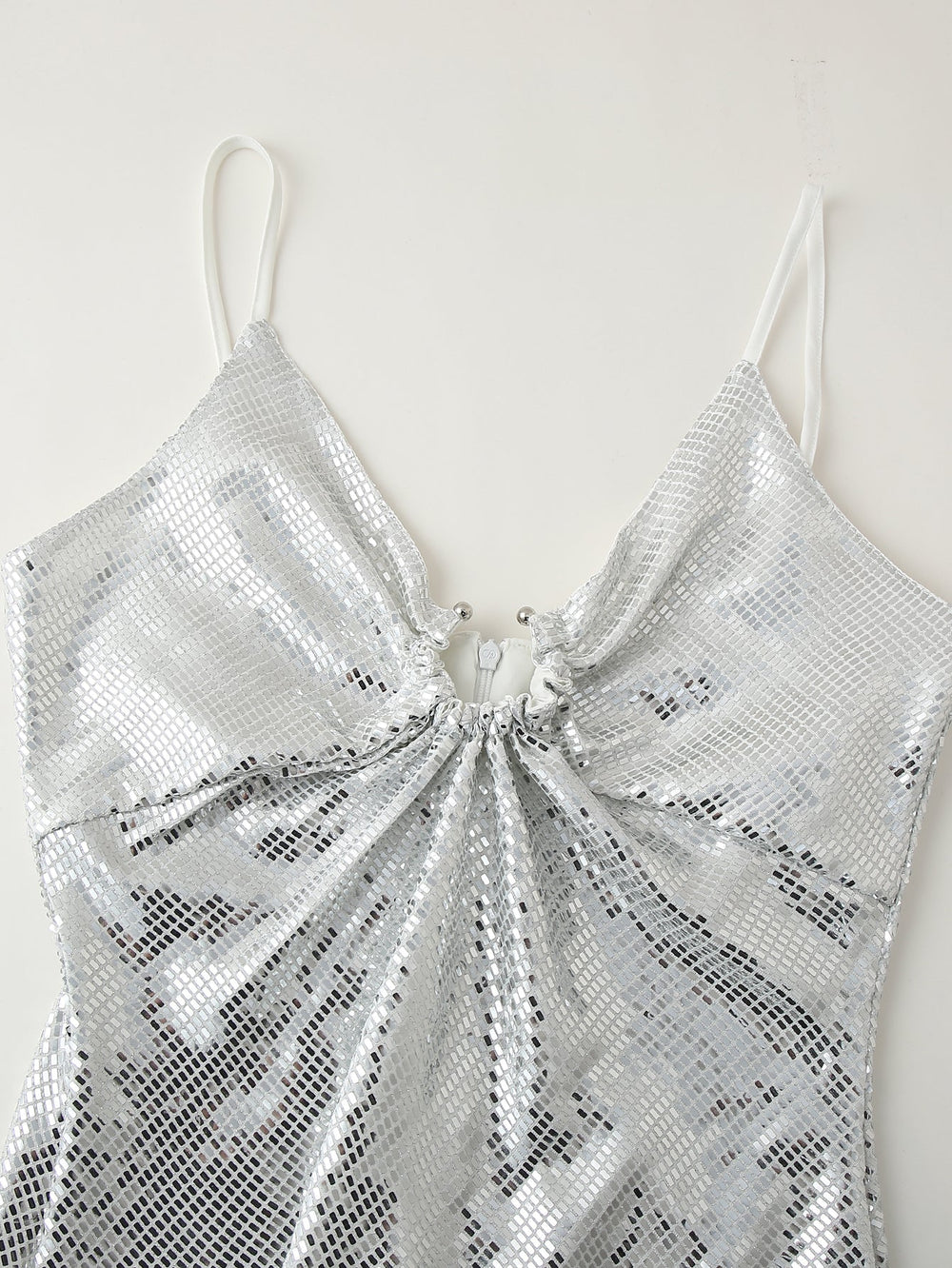 Women Clothing Sequined Long Hollow Cutout Decorative Suspender