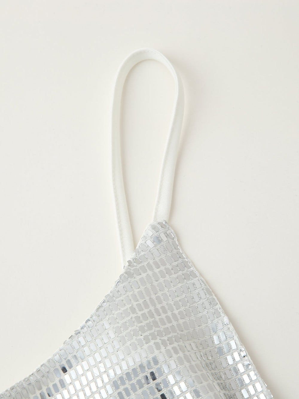 Women Clothing Sequined Long Hollow Cutout Decorative Suspender