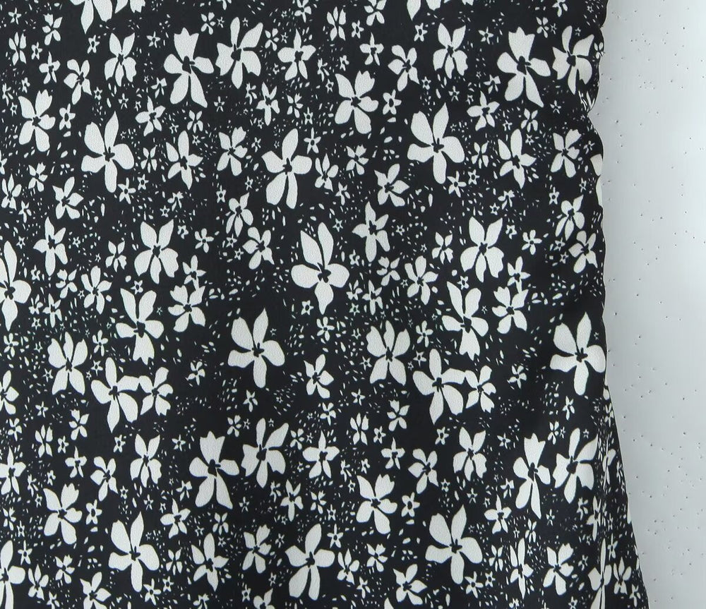 Sexy Deep V Plunge neck Maxi Dress Women Spring Vintage Floral Sling Dress
