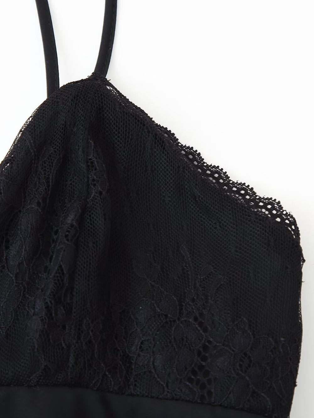 Spring Summer Sexy Halter Backless Lace V neck Patchwork Suspender
