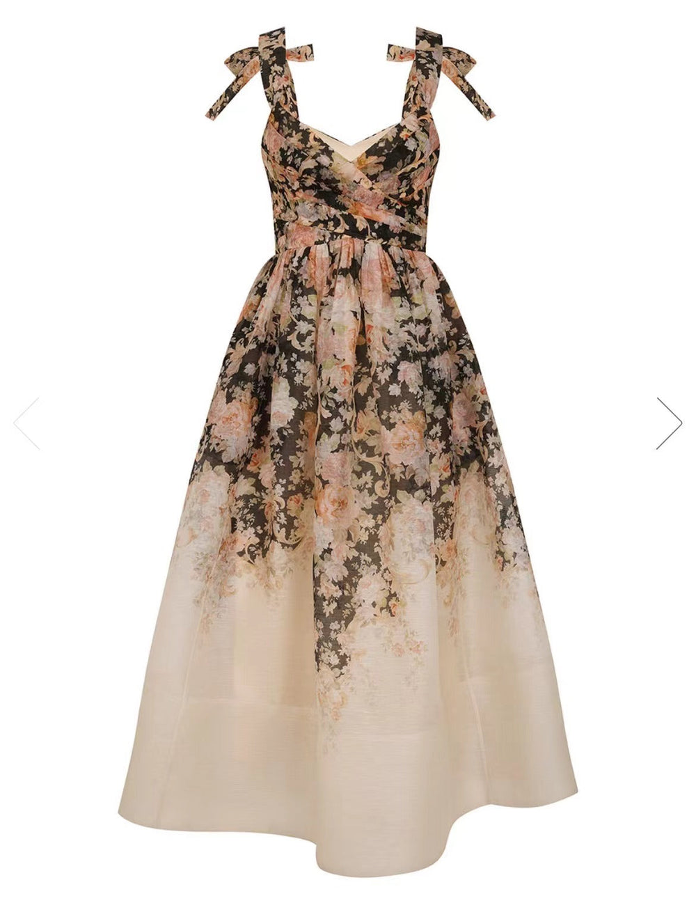 Lady Sweet Bow Tie Strap Sleeveless Halter Dress In Mid Length