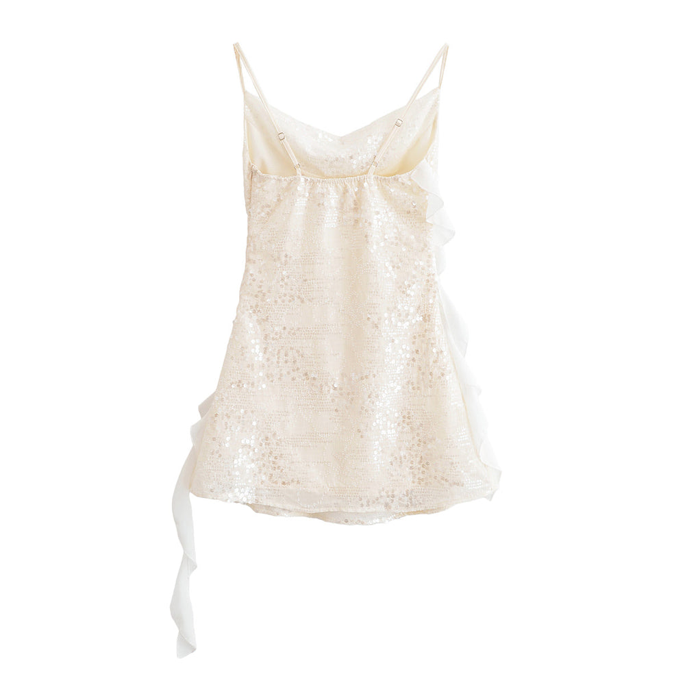 Summer Laminated Decoration Sequin Short Dress