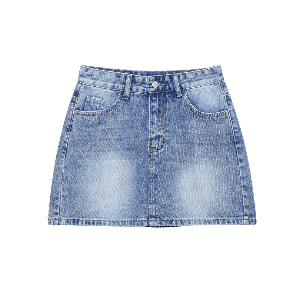 Women High Waist A line Mini Skirt
