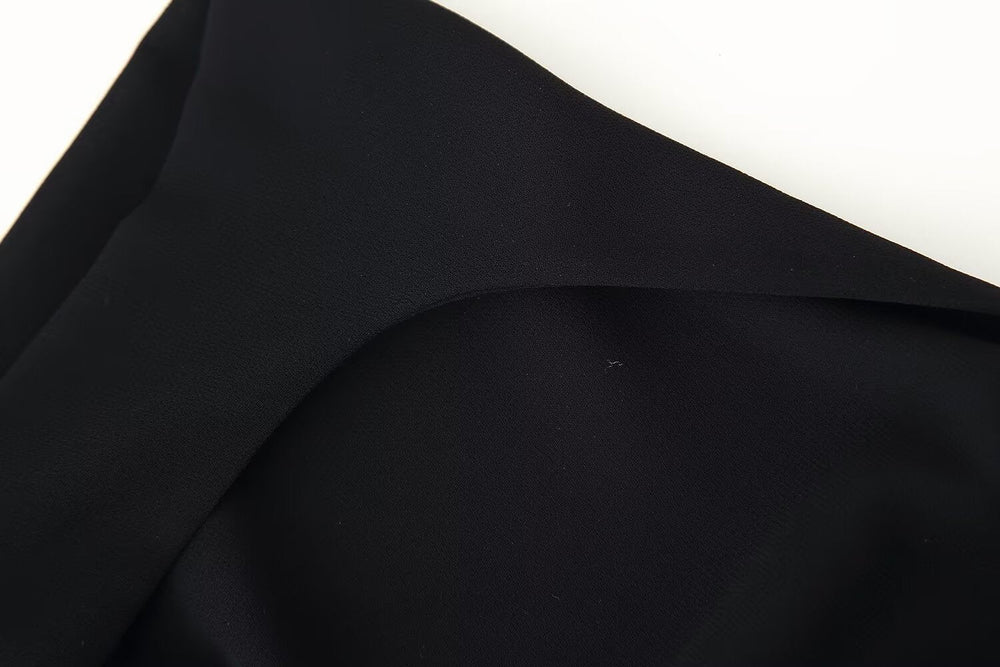 Summer Women Clothing Laminated Decoration Hanging Collar Maxi Dress Women