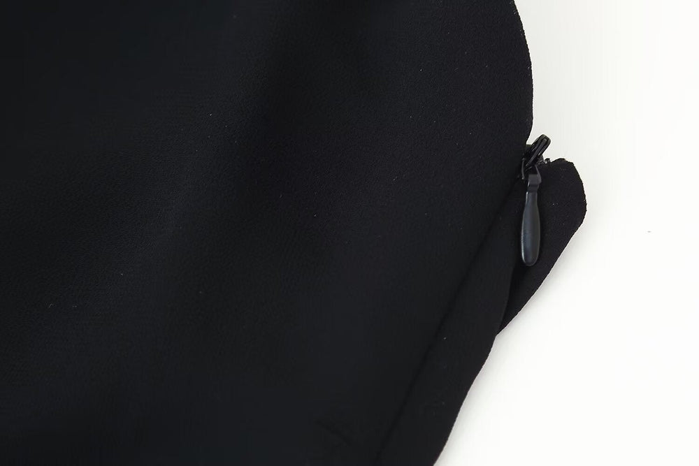 Summer Women Clothing Laminated Decoration Hanging Collar Maxi Dress Women