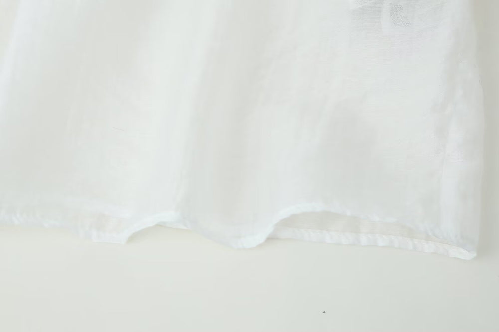 Women Pleated Decorative Stitching Mid Waist Midi Skirt
