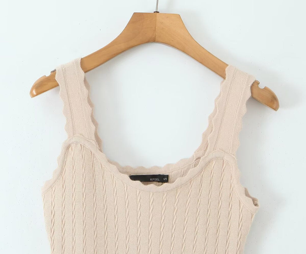 Knitted Cardigan Vest Dress Sets Women Modified Chest Waistline One Piece Long Sleeve Knitted Dress