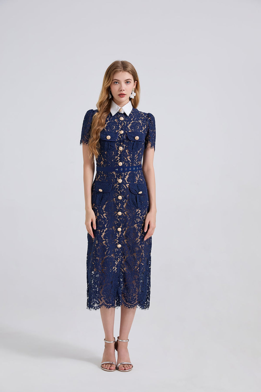 Women Lace Pocket Summer Sexy Dress