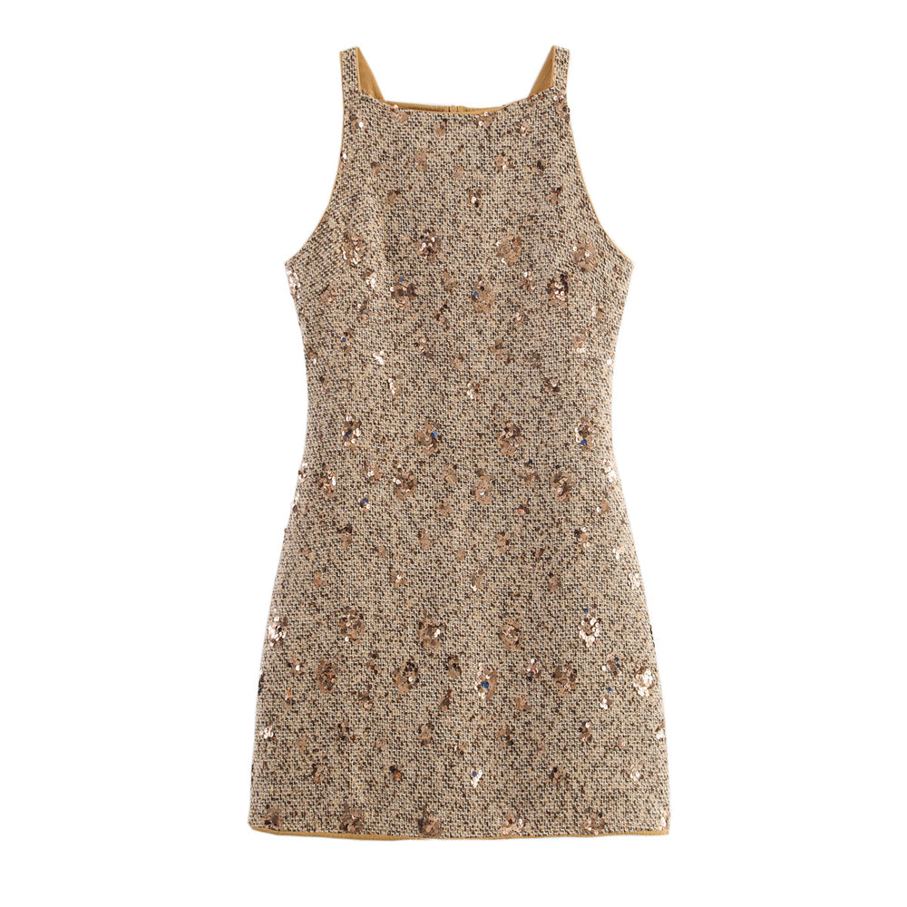 Women Clothing Beads Decoration Classic Dress