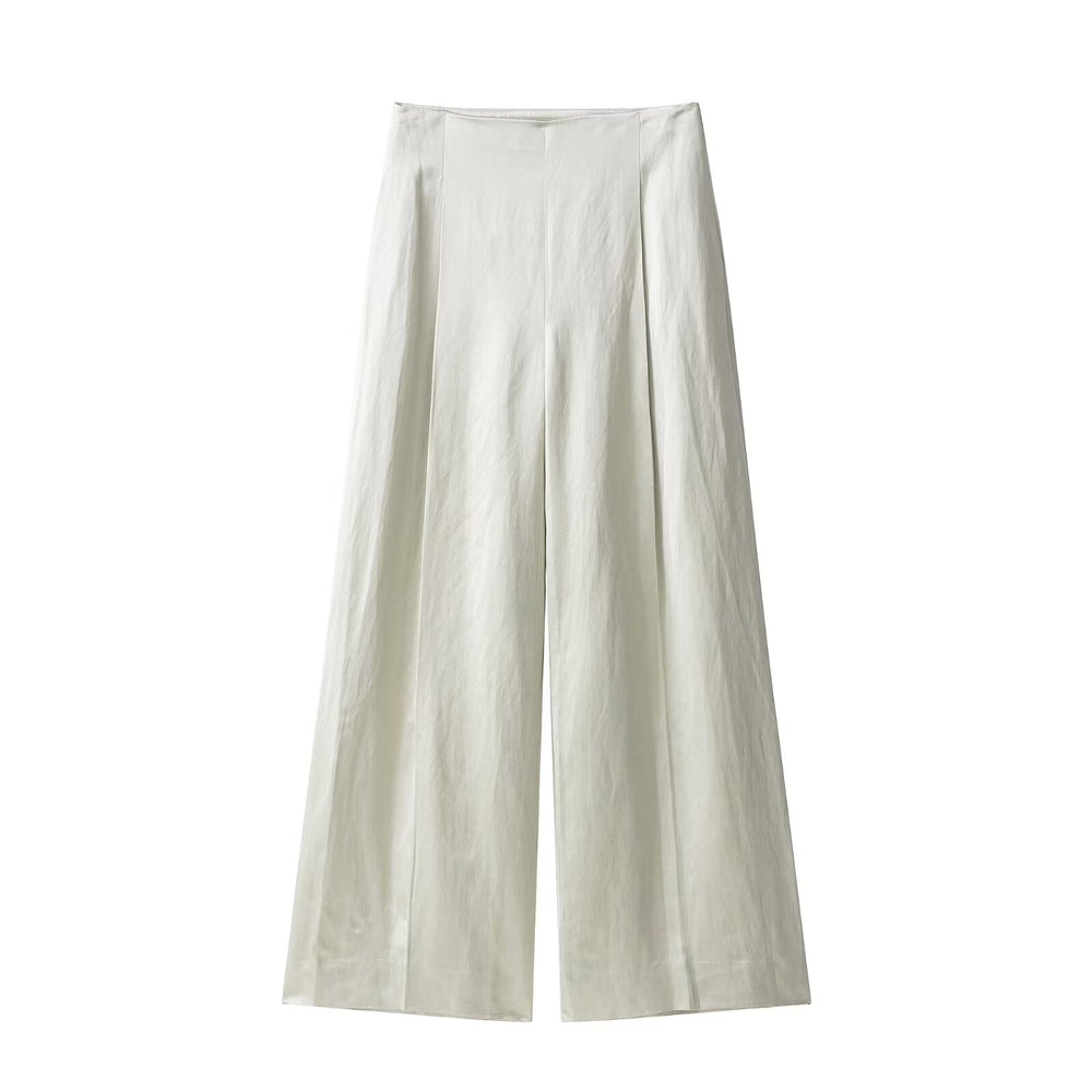 Autumn Women Clothing Fashionable Elegant Blazer Satin Pants Two Piece Sets