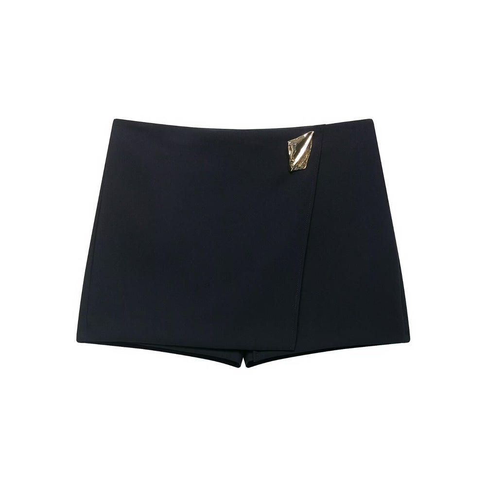 Women Clothing Autumn Fashionable Asymmetric Culottes Casual Shorts