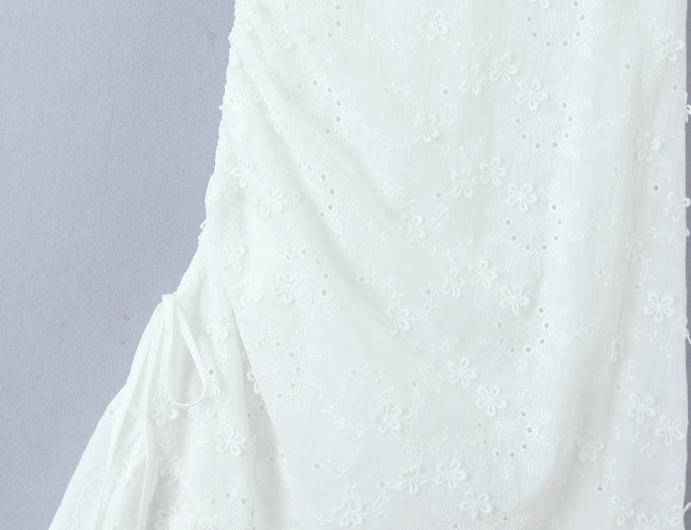 Women Clothing Exquisite Embroidered Floral Strap Dress
