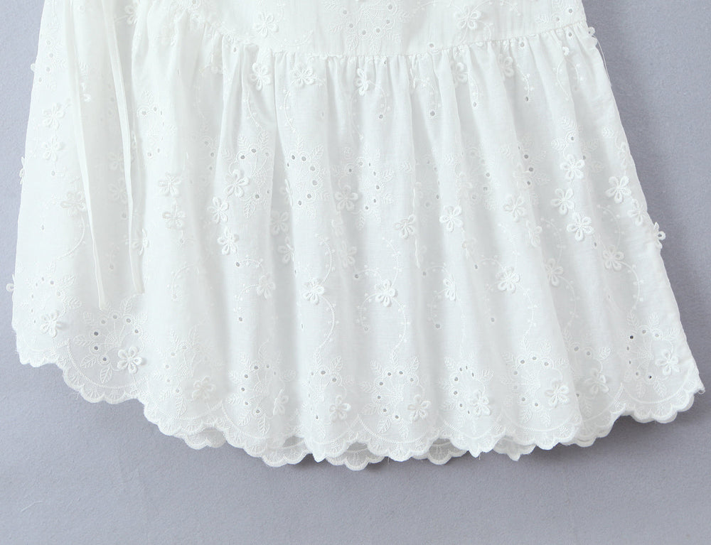 Women Clothing Exquisite Embroidered Floral Strap Dress