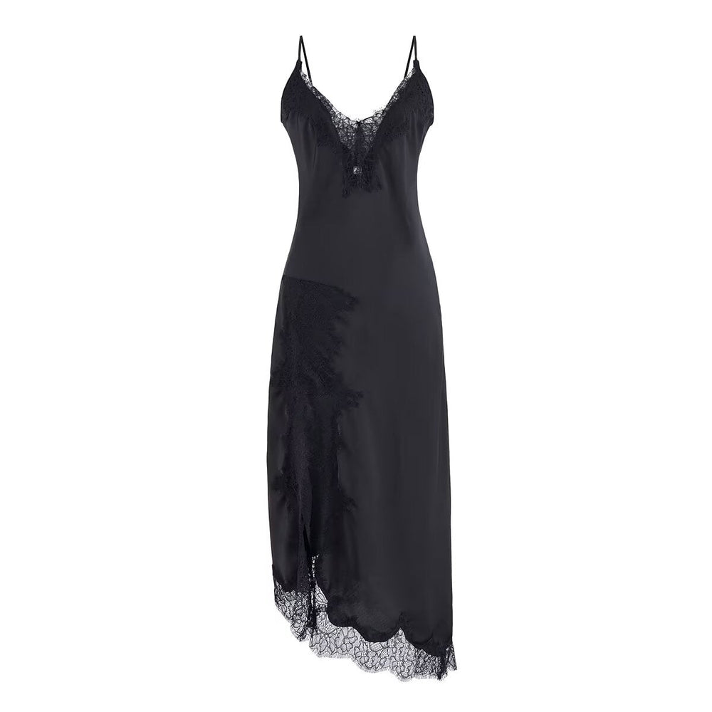 Autumn Winter Sexy Backless Maxi Dress Women Wear Lace Strap Dress Women
