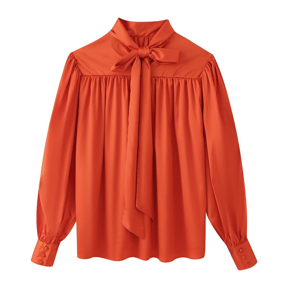 Women Clothing Top Pleated Design Shirt Top