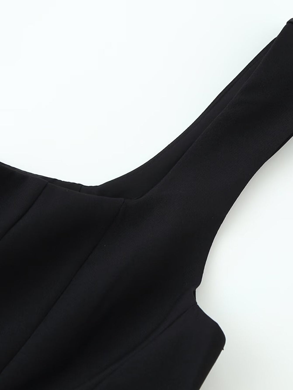Women Clothing Fashionable All Match U Collar Vest Camisole Top