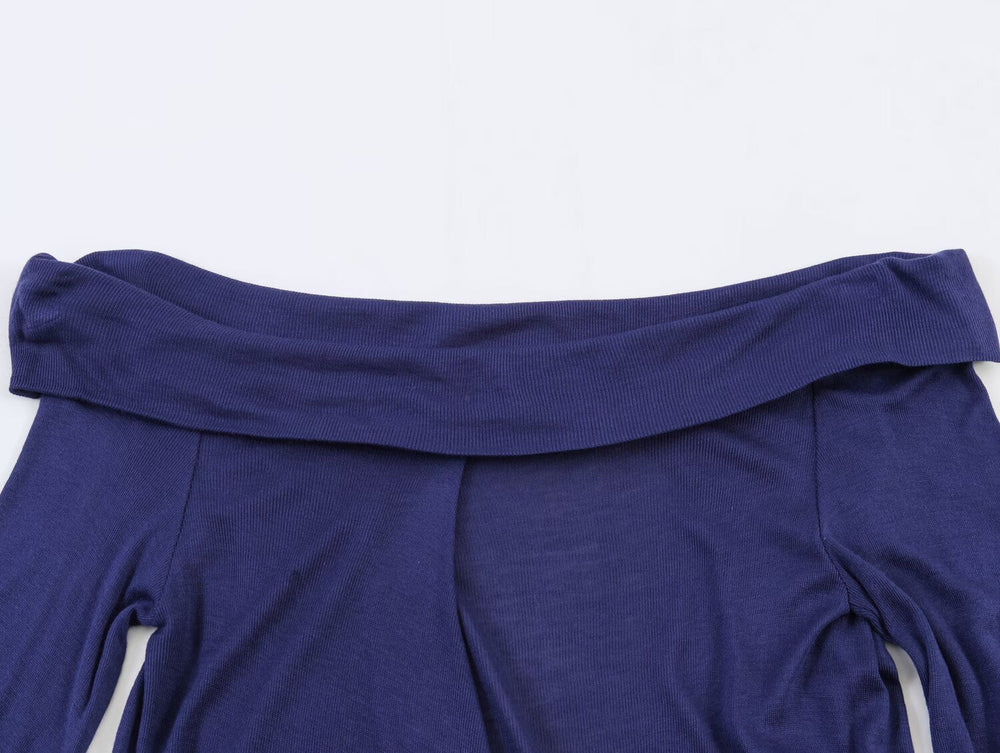 Women Clothing Summer Cross off Shoulder Bow Top