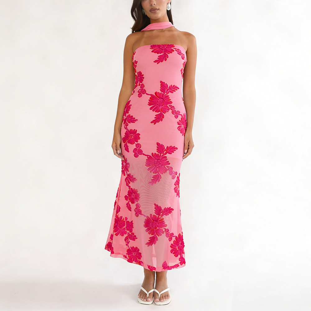 Women Wear Summer Elegant Sexy Slim Fit Backless Dress