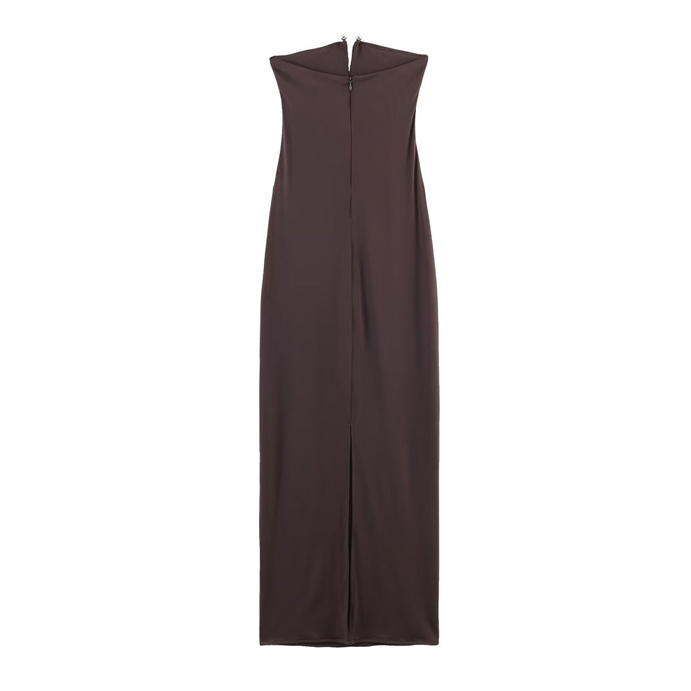 Women Clothing Elegant High Sense Slim Fit Slim Fit Tube Top Dress