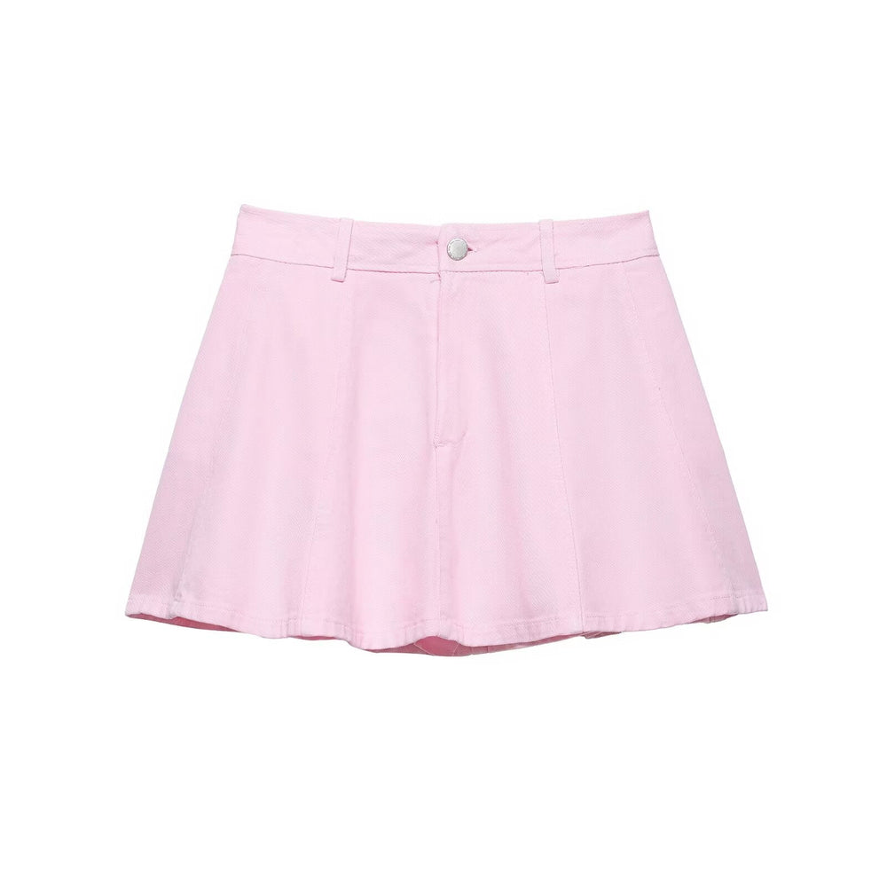 Women Clothing Summer Sexy Slim Fit High Waist Pleated A line Culottes