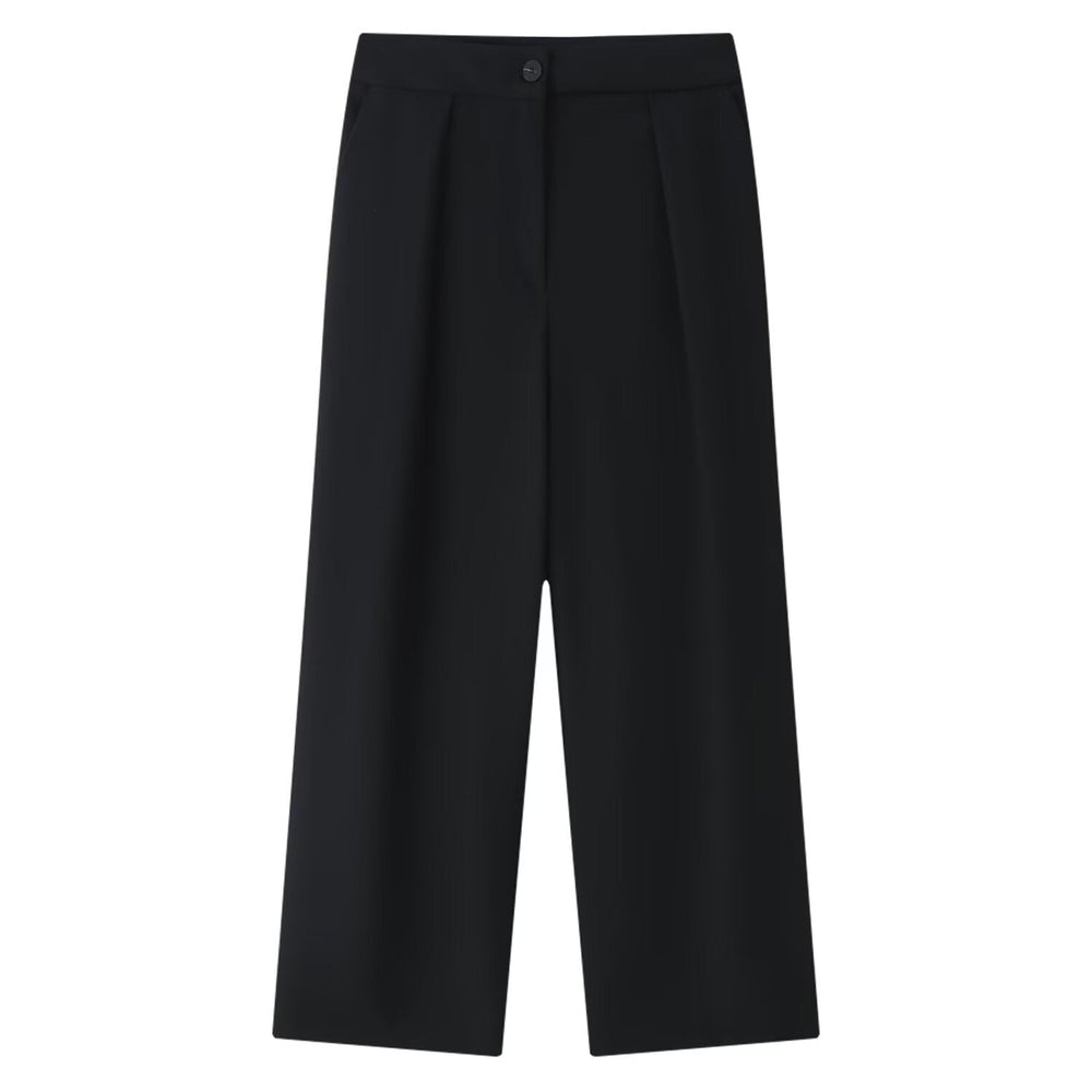 Summer Women Asymmetric Decorated Row Button Vest Tight Leg Pleated Pants Sets