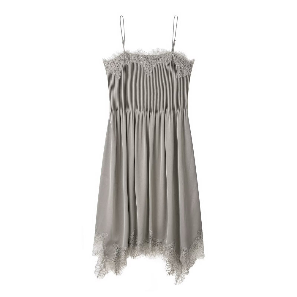 Summer Lace Midi Dress Strap Dress