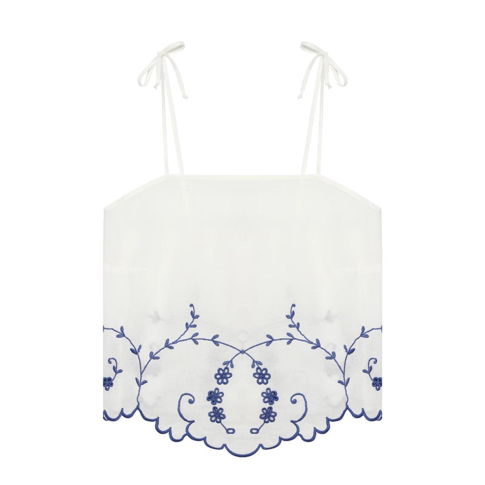 Summer Blended Embroidered Top Casual Shorts Sets