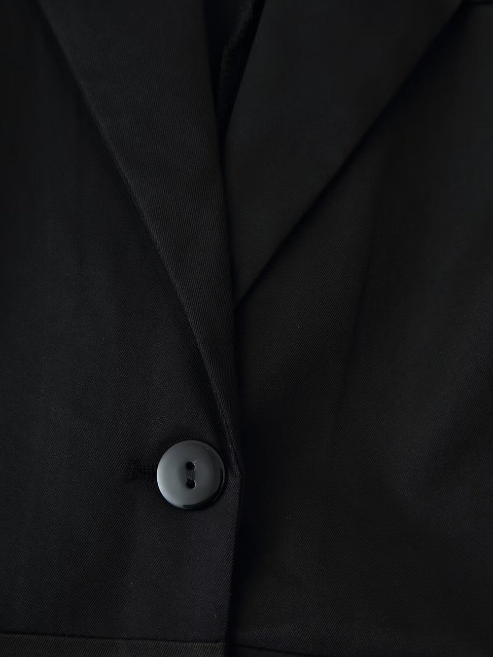 Women Clothing Summer Elegant Collared Single Breasted Slim Dress