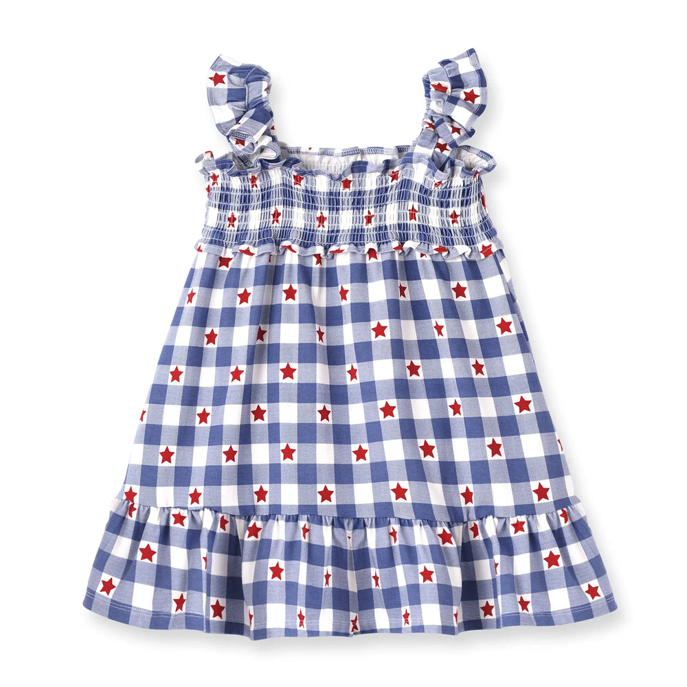 Americana Bamboo Smocked Dress - 4th of July Tesa Babe
